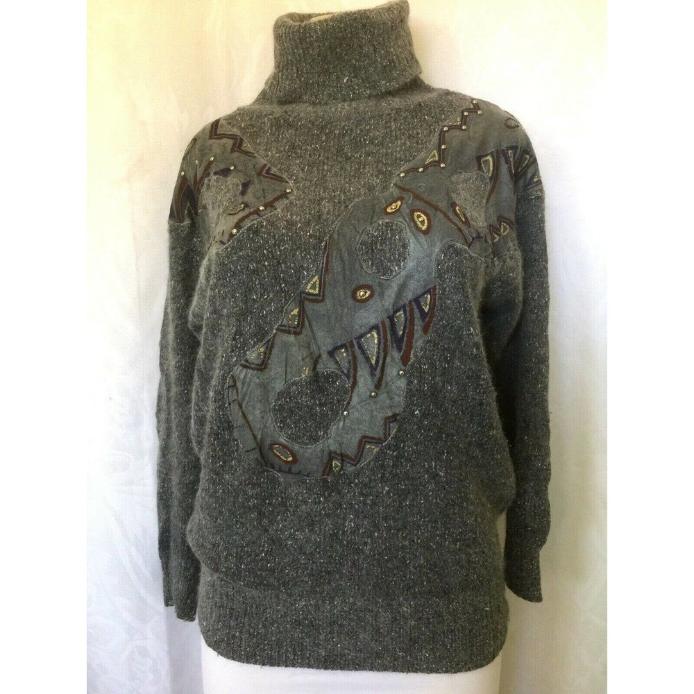 I.B Diffusion Turtleneck Sweater Pullover Gray